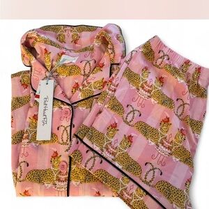 BedHead Pink and Yellow Pajama Set with Playful Design